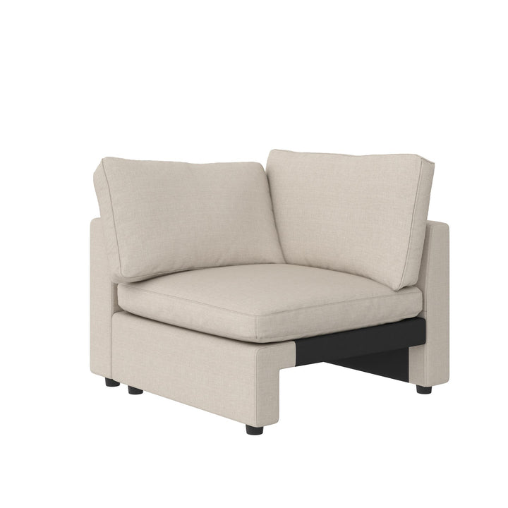 Chatham 74 inch Modular Cloud Sofa - Cream Linen - 3-Seater