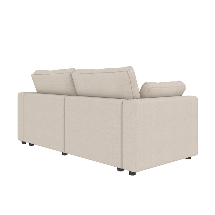 Chatham 74 inch Modular Cloud Sofa - Cream Linen - 3-Seater