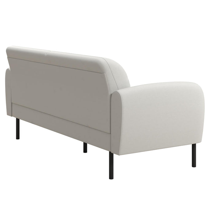Roxanne 73.5 inch Upholstered Sofa - Ivory Textured Chenille - 2-Seater