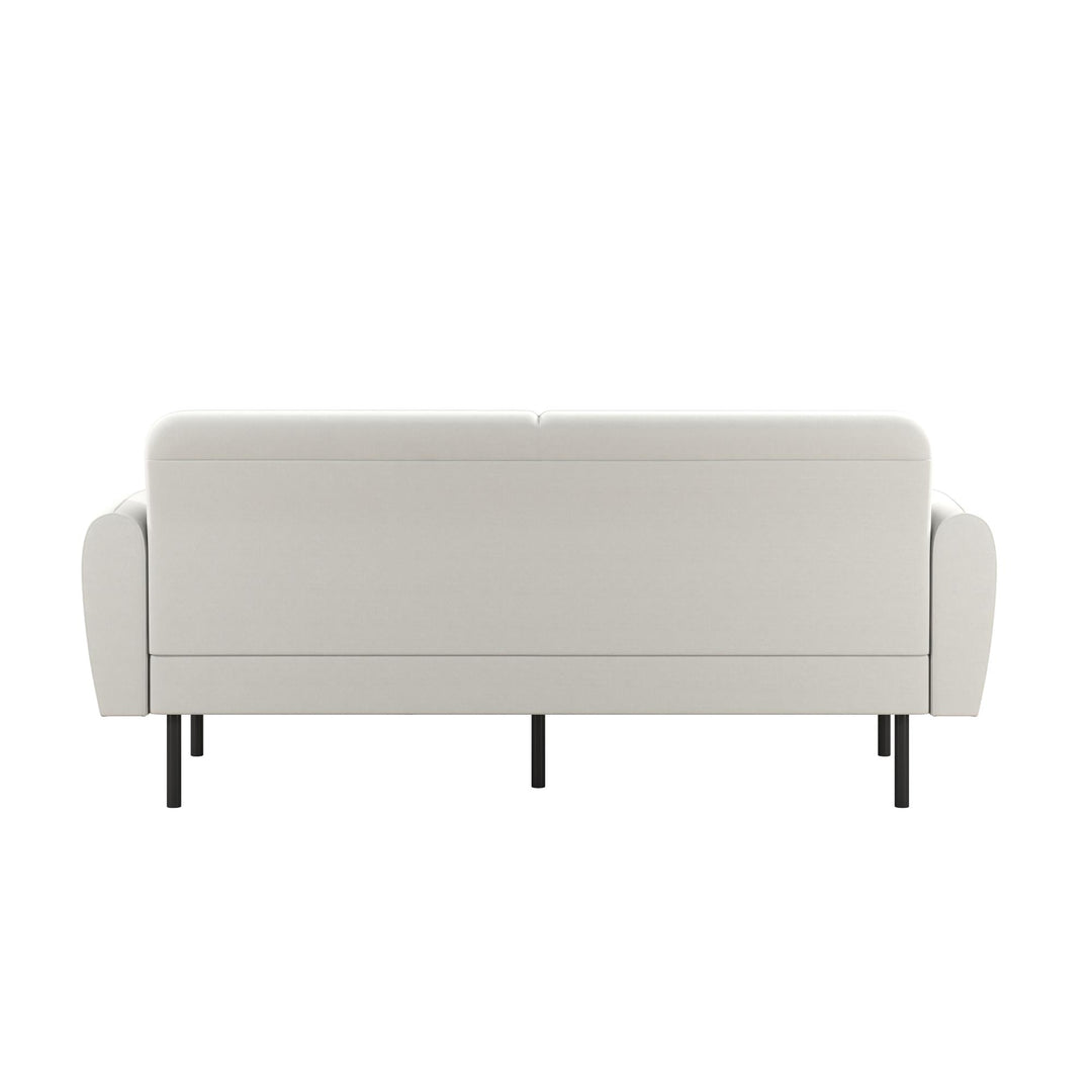 Roxanne 73.5 inch Upholstered Sofa - Ivory Textured Chenille - 2-Seater