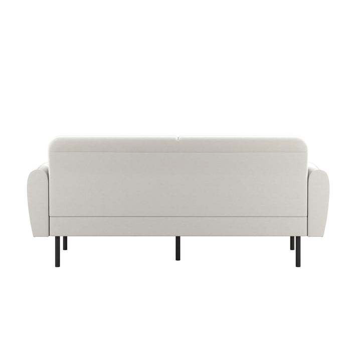 Roxanne 73.5 inch Upholstered Sofa - Ivory Textured Chenille - 2-Seater