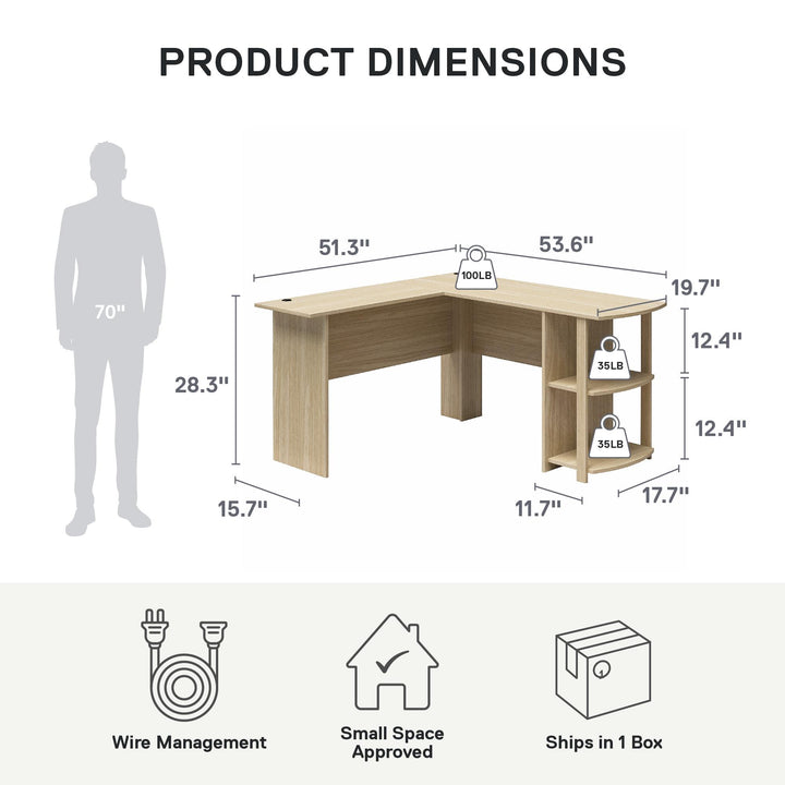 Dominic L Desk - Spring PIne