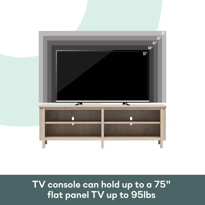Farmhouse Console for TVs up to 75" - Blonde Oak