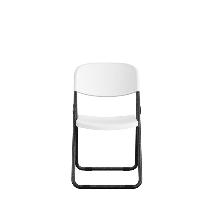 COSCO U-Leg Resin Folding Chair - White/Speckle Pewter