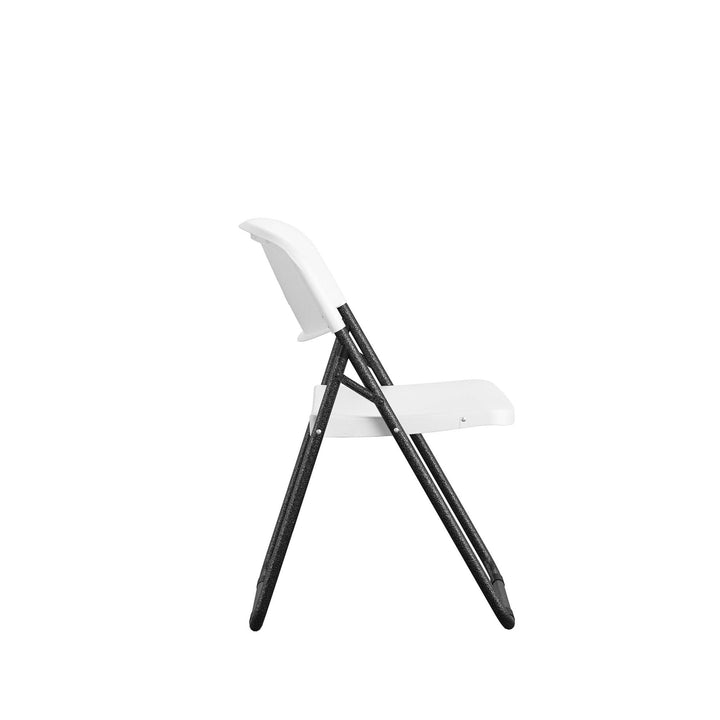 COSCO U-Leg Resin Folding Chair - White/Speckle Pewter