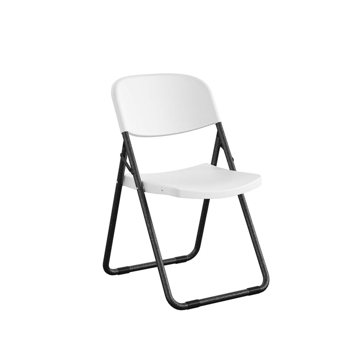 COSCO U-Leg Resin Folding Chair - White/Speckle Pewter