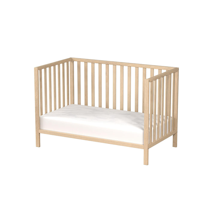 Baby Relax Ivey 3-in-1 Convertible Crib, Nursery Furniture - Natural - Crib & Toddler Mattress