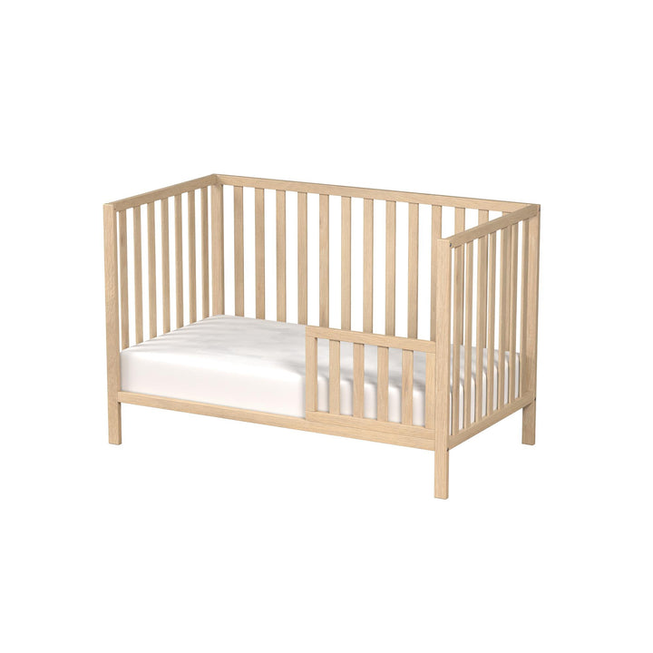 Baby Relax Ivey 3-in-1 Convertible Crib, Nursery Furniture - Natural - Crib & Toddler Mattress