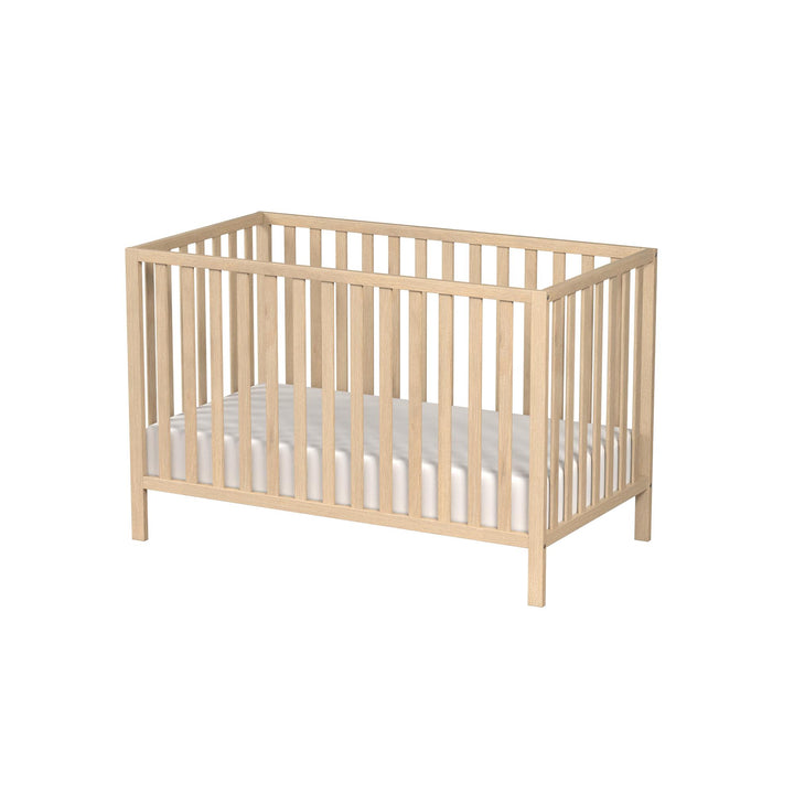 Baby Relax Ivey 3-in-1 Convertible Crib, Nursery Furniture - Natural - Crib & Toddler Mattress