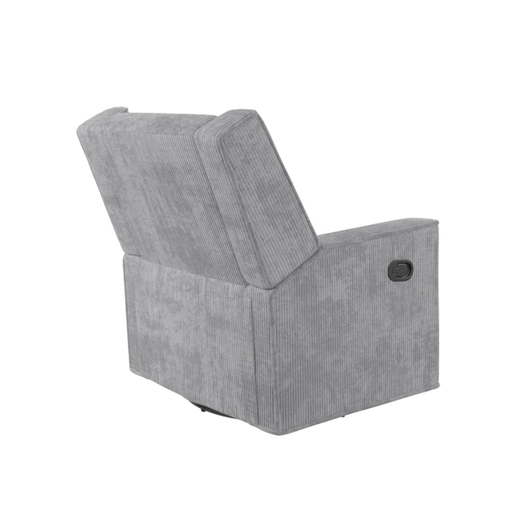 Elysian Swivel Recliner Chair and Glider - Light Gray