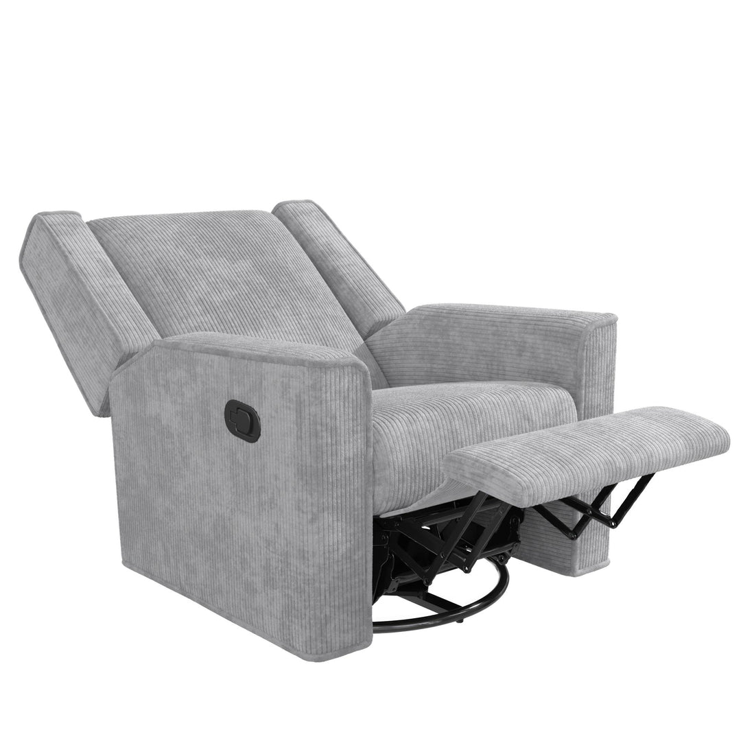 Elysian Swivel Recliner Chair and Glider - Light Gray