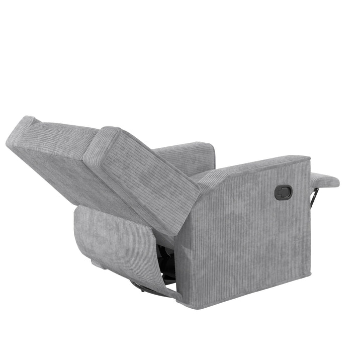 Elysian Swivel Recliner Chair and Glider - Light Gray