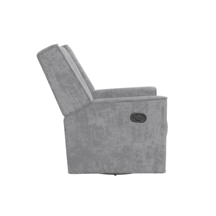 Elysian Swivel Recliner Chair and Glider - Light Gray