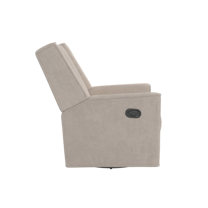 Elysian Swivel Recliner Chair and Glider - Ivory