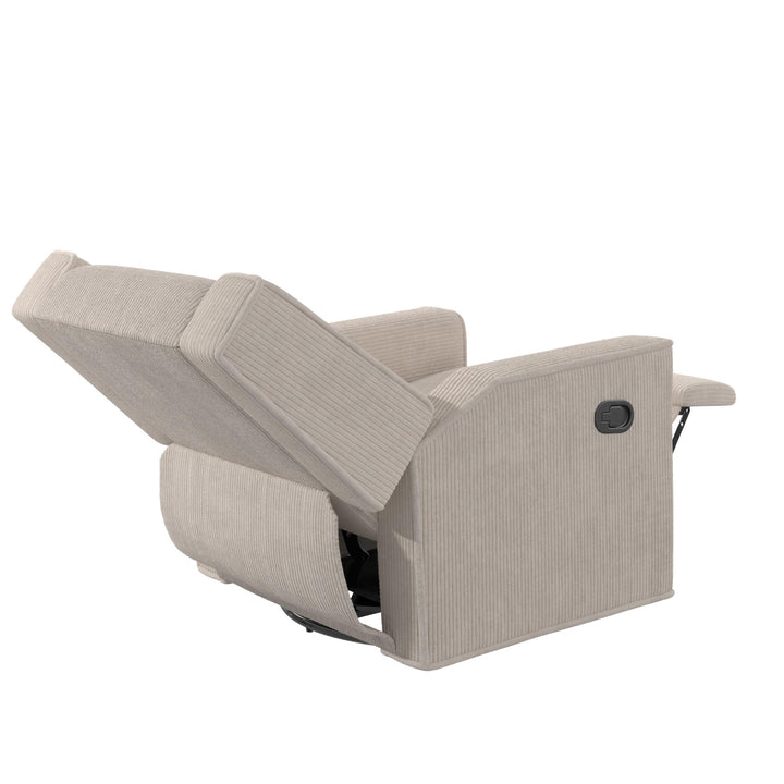 Elysian Swivel Recliner Chair and Glider - Ivory