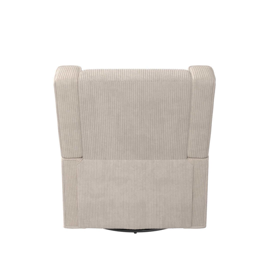 Elysian Swivel Recliner Chair and Glider - Ivory