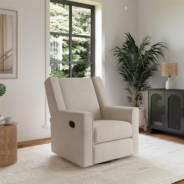 Elysian Swivel Recliner Chair and Glider - Ivory