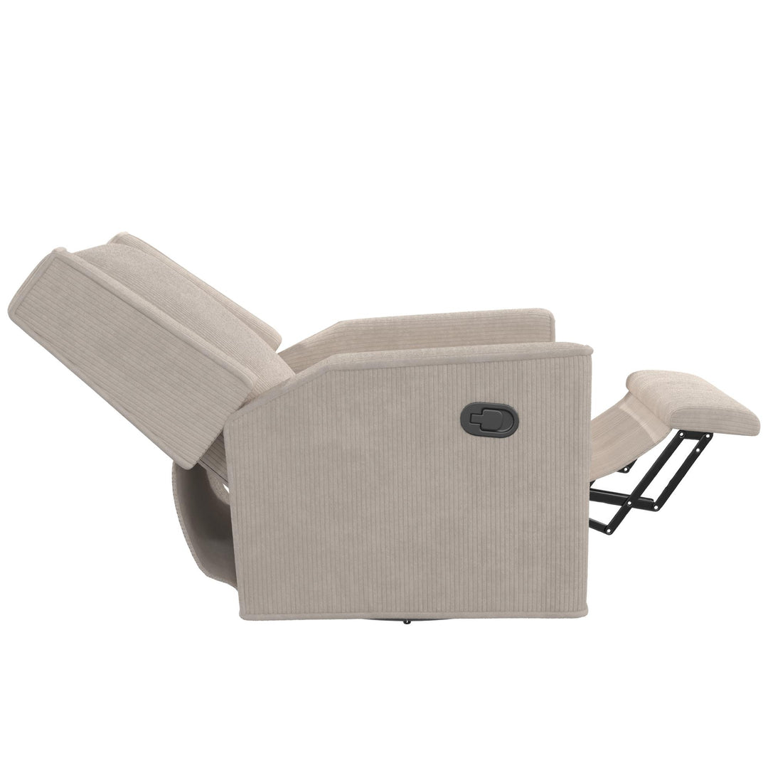 Elysian Swivel Recliner Chair and Glider - Ivory