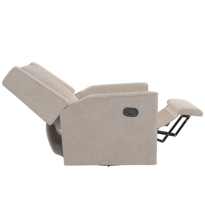 Elysian Swivel Recliner Chair and Glider - Ivory