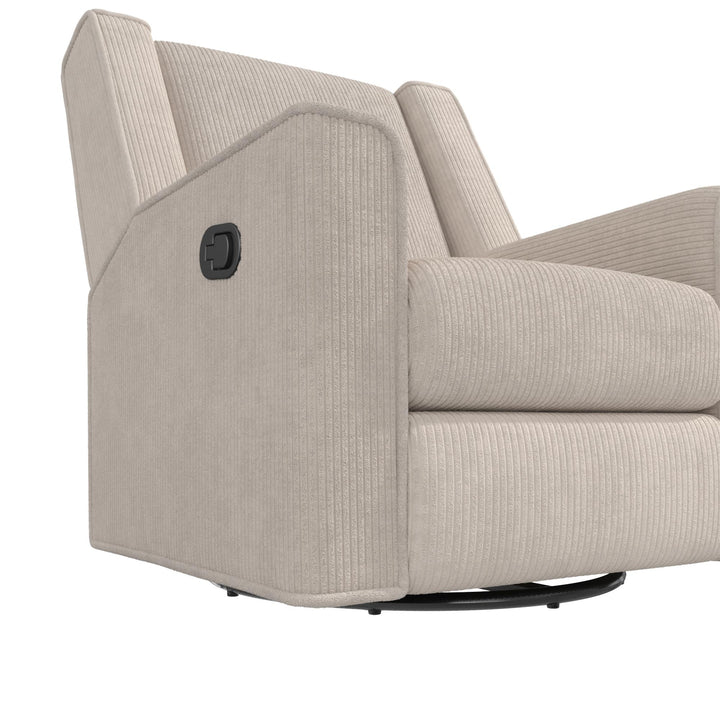 Elysian Swivel Recliner Chair and Glider - Ivory