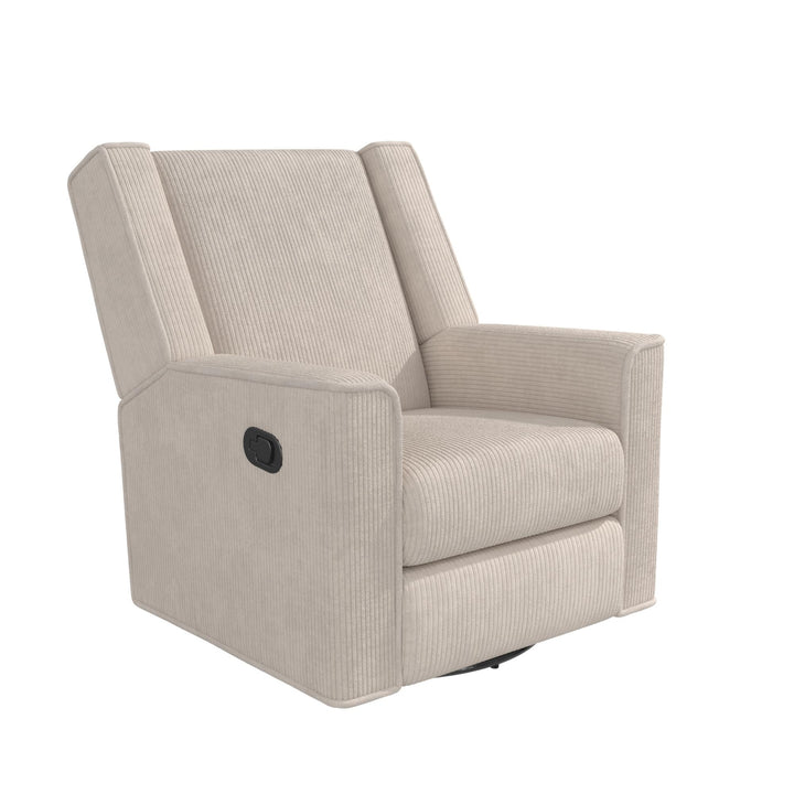 Elysian Swivel Recliner Chair and Glider - Ivory