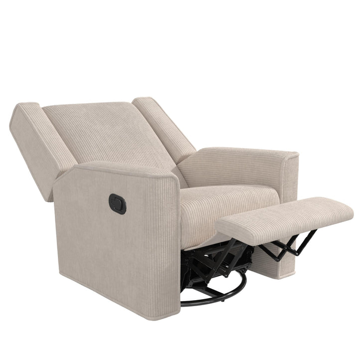 Elysian Swivel Recliner Chair and Glider - Ivory