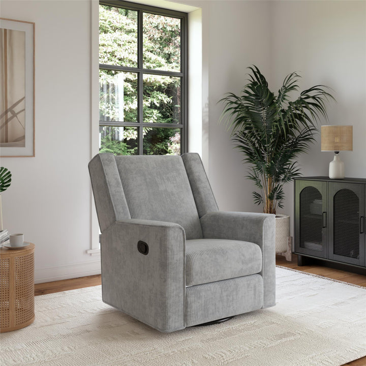 Elysian Swivel Recliner Chair and Glider - Light Gray