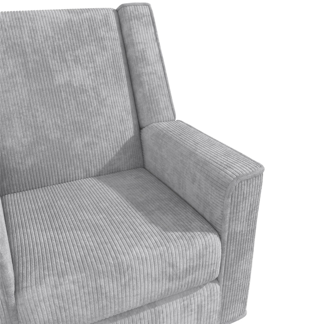 Elysian Swivel Recliner Chair and Glider - Light Gray