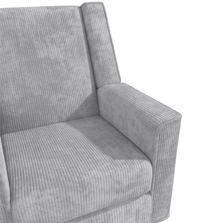 Elysian Swivel Recliner Chair and Glider - Light Gray