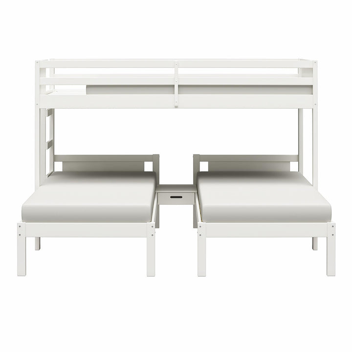  Zayden Twin over Twin & Twin Triple Bunk Bed for Kids - White - Twin/Twin & Twin