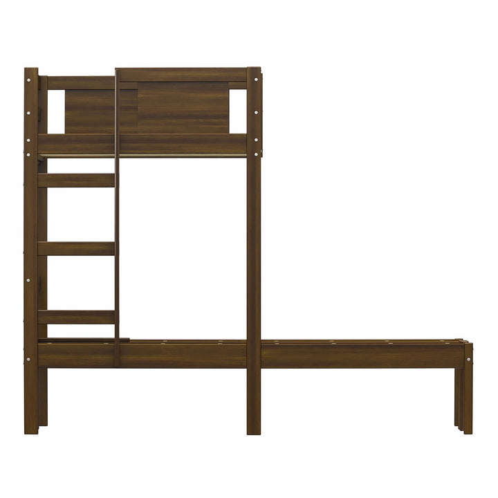  Zayden Twin over Twin & Twin Triple Bunk Bed for Kids - Mocha Espresso - Twin/Twin & Twin
