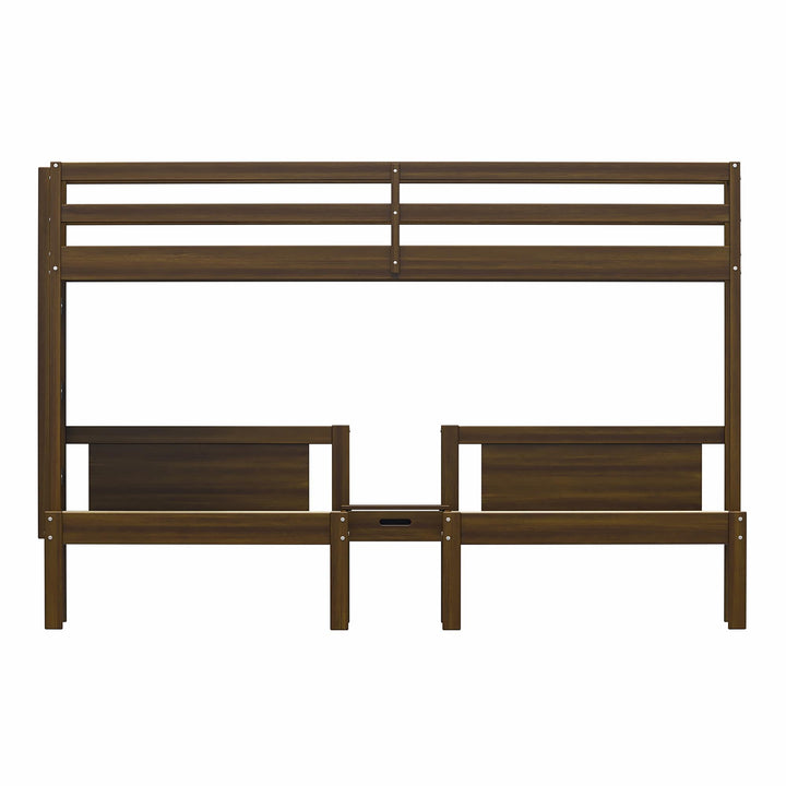  Zayden Twin over Twin & Twin Triple Bunk Bed for Kids - Mocha Espresso - Twin/Twin & Twin