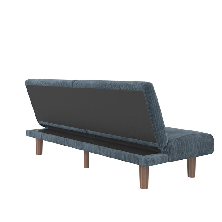 DHP Myla 66.5" Armless Futon Sofa Bed - Blue - 3-Seater