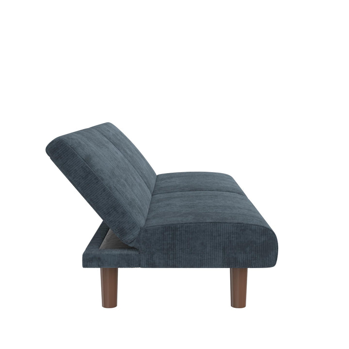 DHP Myla 66.5" Armless Futon Sofa Bed - Blue - 3-Seater