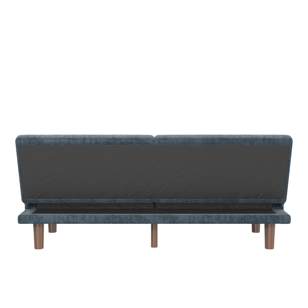 DHP Myla 66.5" Armless Futon Sofa Bed - Blue - 3-Seater