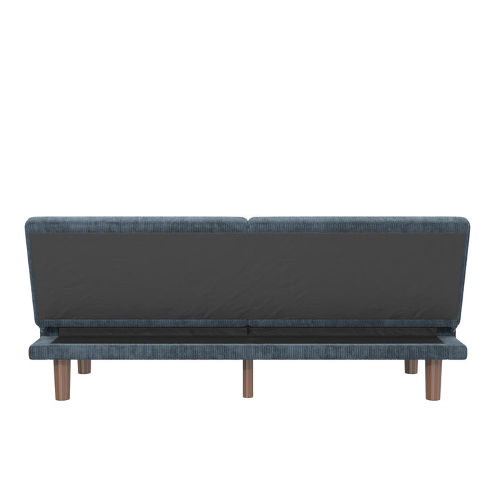 DHP Myla 66.5" Armless Futon Sofa Bed - Blue - 3-Seater