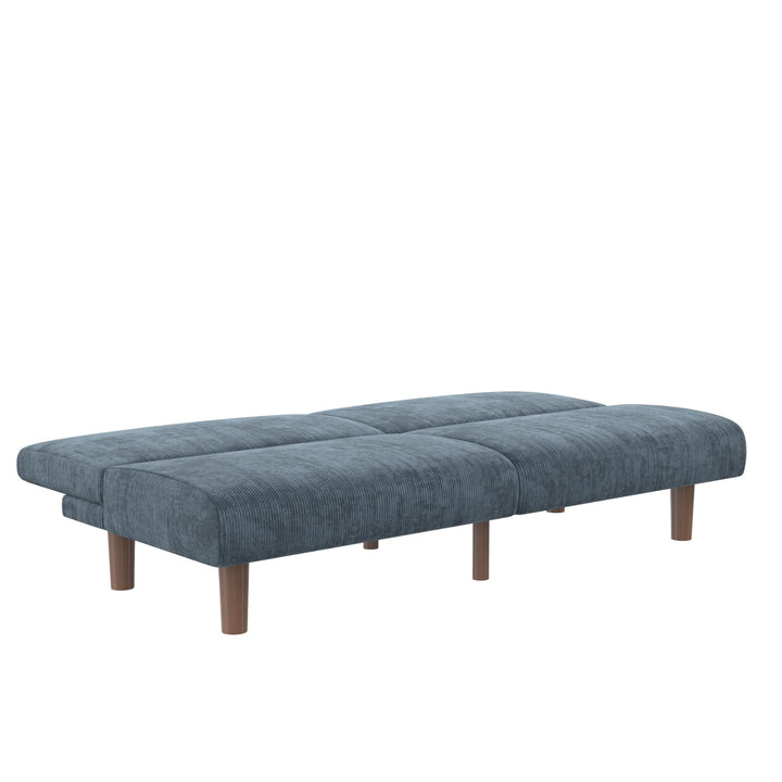 DHP Myla 66.5" Armless Futon Sofa Bed - Blue - 3-Seater
