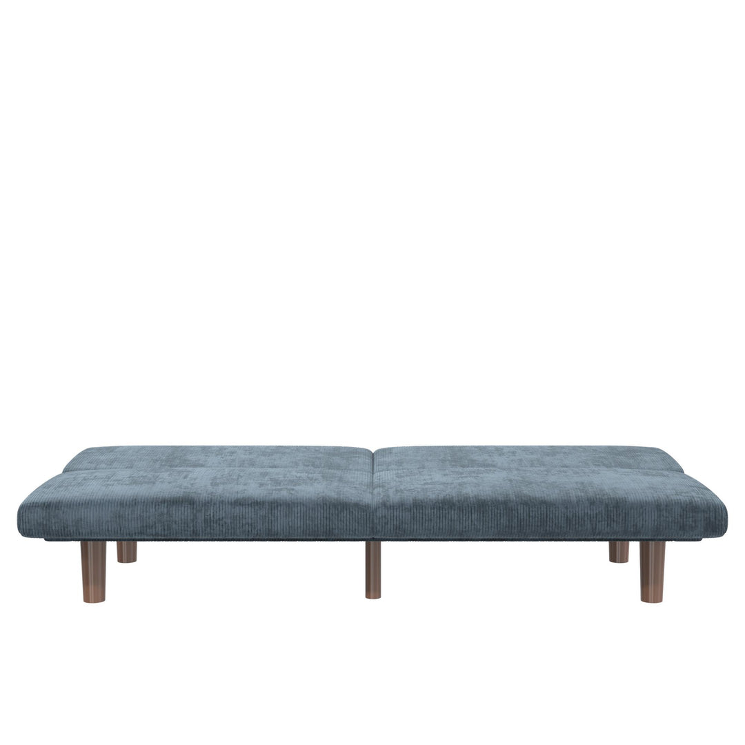 DHP Myla 66.5" Armless Futon Sofa Bed - Blue - 3-Seater