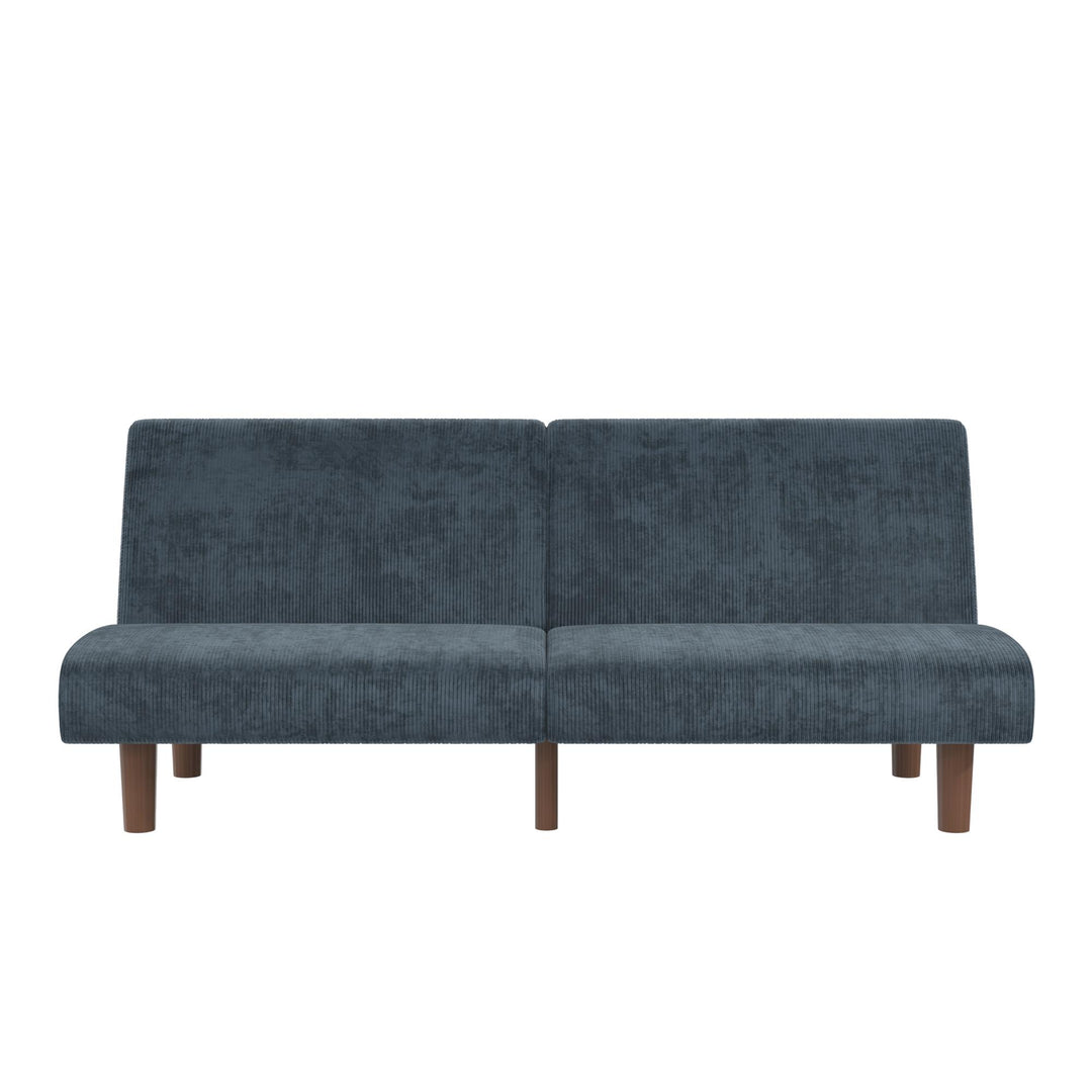 DHP Myla 66.5" Armless Futon Sofa Bed - Blue - 3-Seater