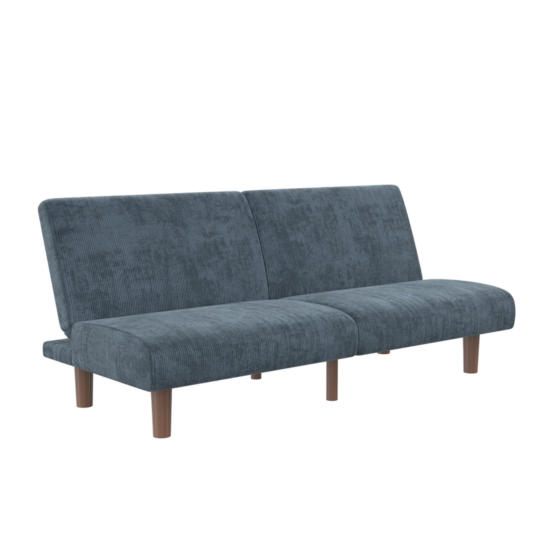 DHP Myla 66.5" Armless Futon Sofa Bed - Blue - 3-Seater