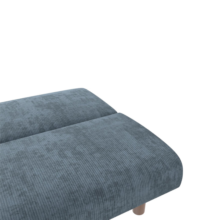 DHP Myla 66.5" Armless Futon Sofa Bed - Blue - 3-Seater