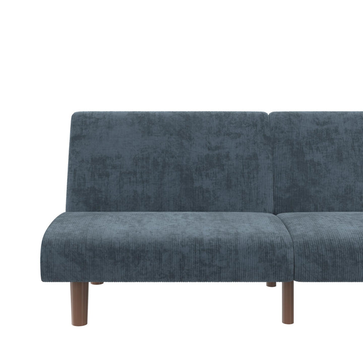 DHP Myla 66.5" Armless Futon Sofa Bed - Blue - 3-Seater