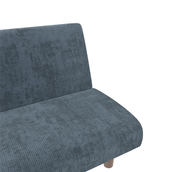 DHP Myla 66.5" Armless Futon Sofa Bed - Blue - 3-Seater