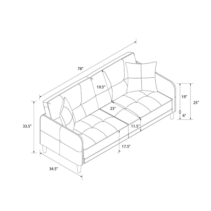 Mainstays Claremonte Sofa - Light Gray Linen - 2-Seater