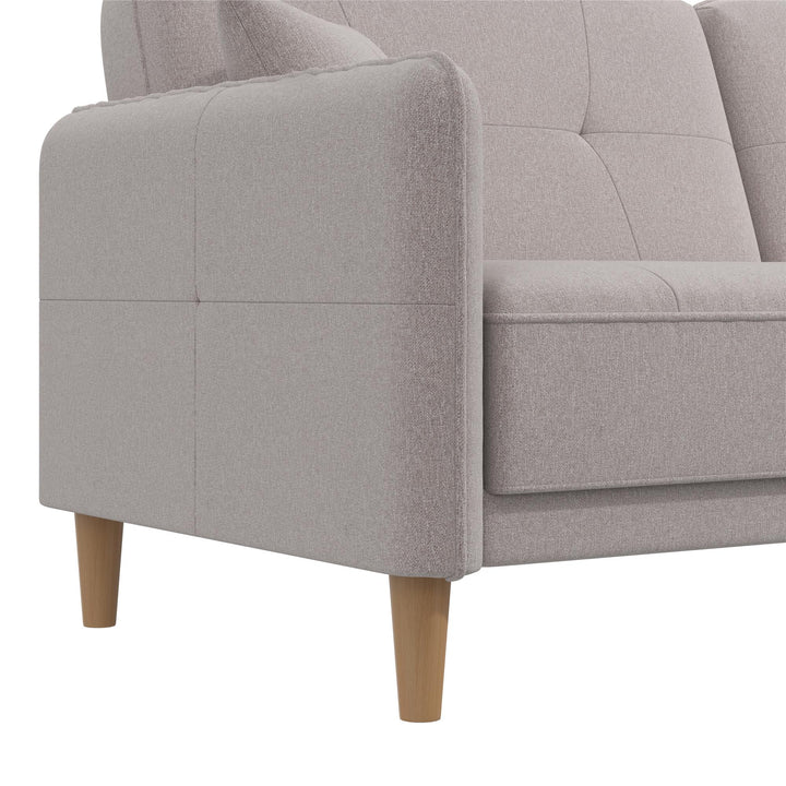 Mainstays Claremonte Sofa - Light Gray Linen - 2-Seater