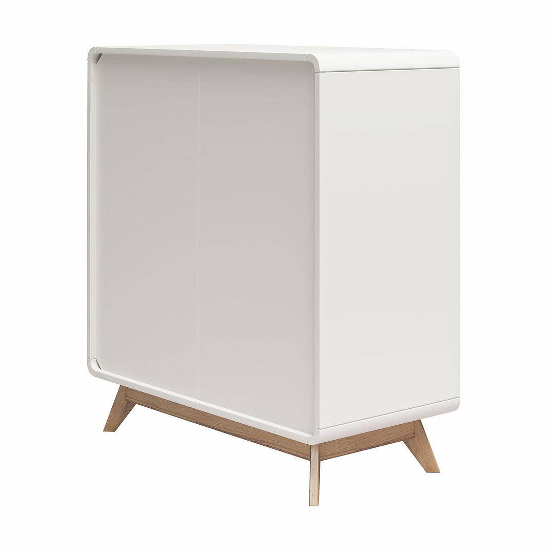 Leva Scandinavian Style 4 Drawer Dresser - Flat White