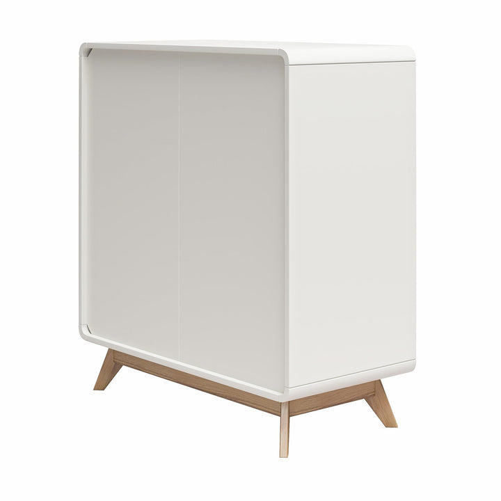Leva Scandinavian Style 4 Drawer Dresser - Flat White
