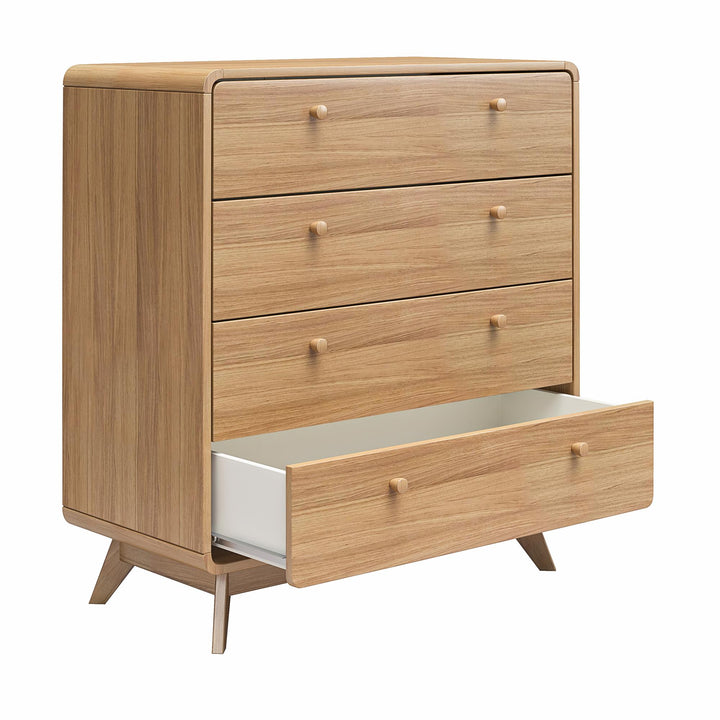 Leva Scandinavian Style 4 Drawer Dresser - Oak