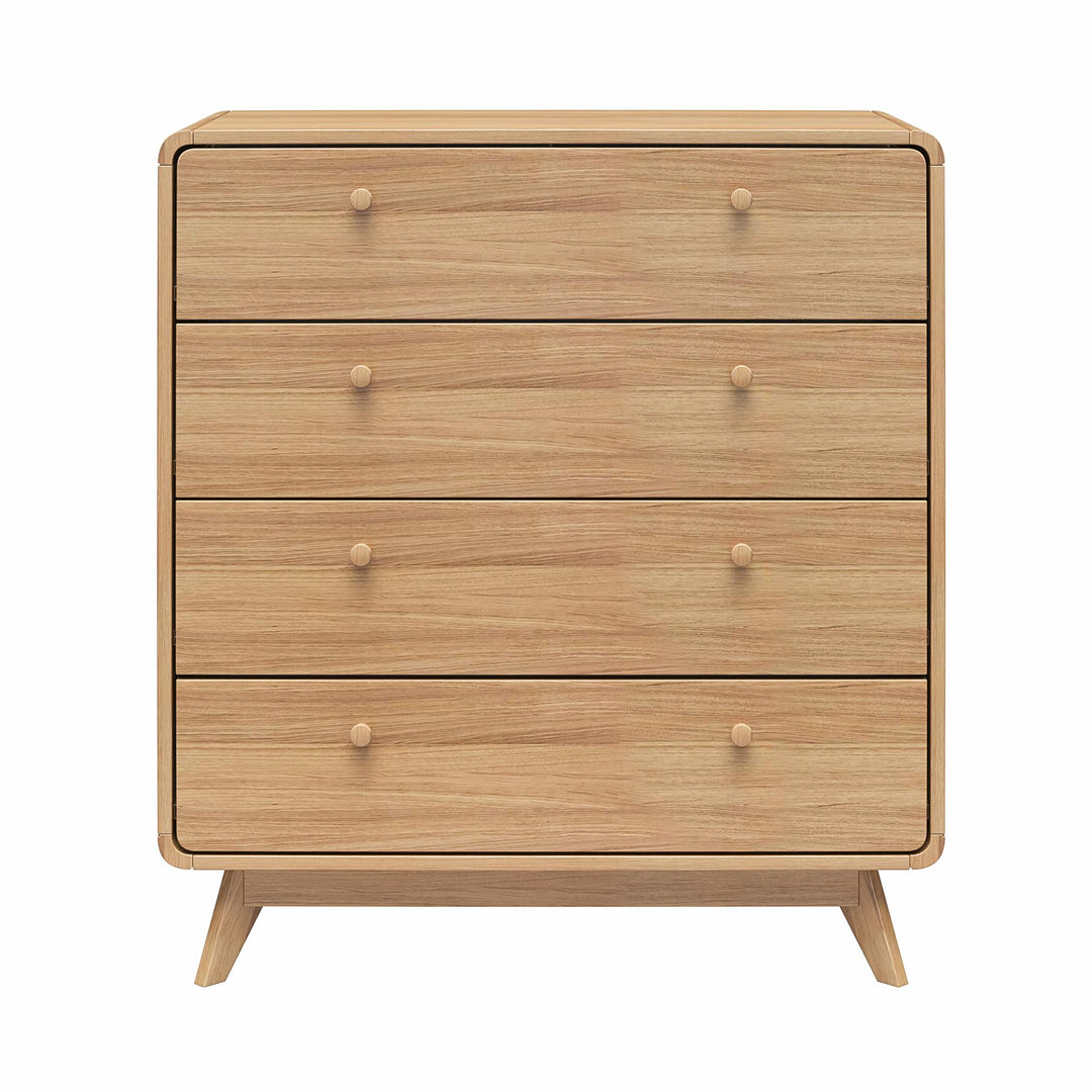 Leva Scandinavian Style 4 Drawer Dresser - Oak