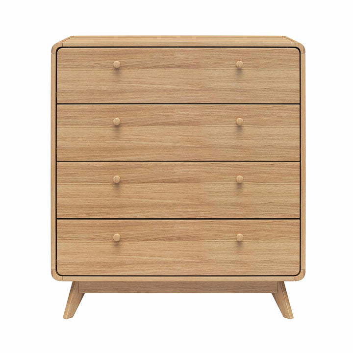 Leva Scandinavian Style 4 Drawer Dresser - Oak